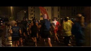 Zdjęcia kolorowe, przedstawiające relacje z Nocnego Półmaratonu Bursztynowa Hellena